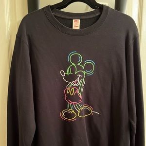 Black neon Mickey sweater